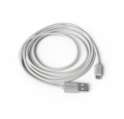 Cable groovy usb-a a micro usb longitud 2 mt color blanco