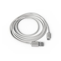 Cable groovy usb-a a micro usb longitud 2 mt color blanco