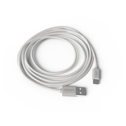 Cable groovy usb-a a tipo c longitud 2 mt color blanco