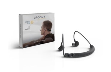 Auriculares groovy sport bluetooth neckband con microfono color gris oscuro