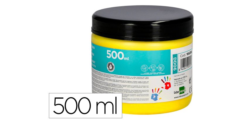 Pintura dedos liderpapel - Tarrina de 500 ml