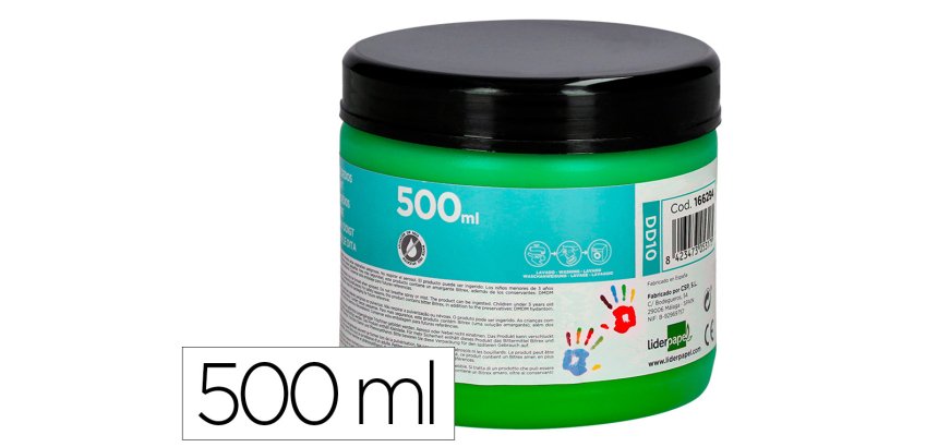 Pintura dedos liderpapel - Tarrina de 500 ml