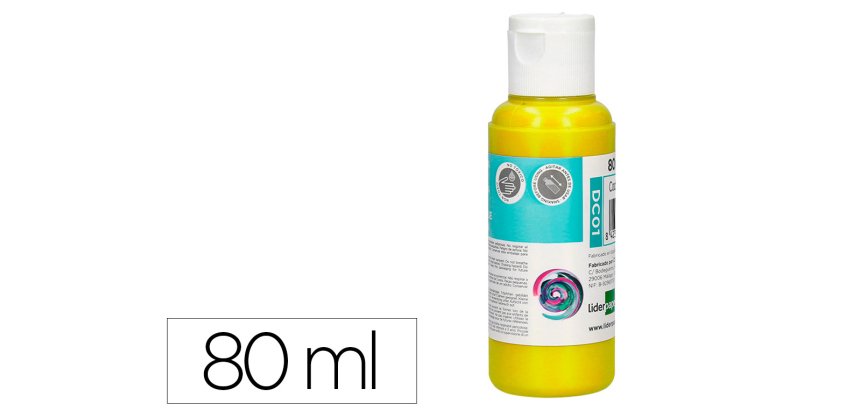 Pintura acrílica Liderpapel - Bote de 80 ml