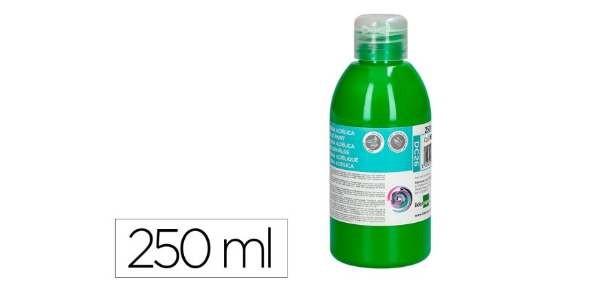 Pintura acrilica liderpapel bote de 250 ml verde