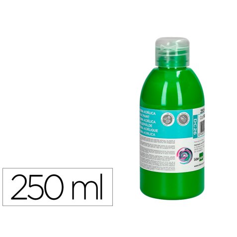 Pintura acrilica liderpapel bote de 250 ml verde