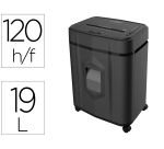 Destructora de documentos q-connect capacidad de corte 120 h auto / 10 h manual destruye grapas clips y