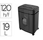 Destructora de documentos q-connect capacidad de corte 120 h auto / 10 h manual destruye grapas clips y