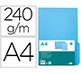 Subcarpeta cartulina liderpapel din a4 pestaña derecha 240g/m2 azul