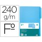 Subcarpeta cartulina liderpapel folio pestaña izquierda 240g/m2 azul
