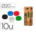 Iman para sujecion liderpapel ecouse pp recicladopara pizarra magnetica 20 mm caja de 10 unidades