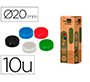 Iman para sujecion liderpapel ecouse pp recicladopara pizarra magnetica 20 mm caja de 10 unidades