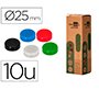 Iman para sujecion liderpapel ecouse pp reciclado para pizarra magnetica 25 mm caja de 10 unidades