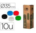 Iman para sujecion liderpapel ecouse pp reciclado para pizarra magnetica 35 mm caja de 10 unidades