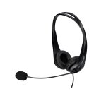 Auricular q-connect binaural diadema con microfono y control de volumen conexion usb cable de 2m color negro