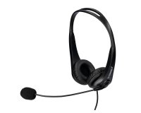 Auricular q-connect biaural diadema con microfono y control de volumen conexion usb cable de 2m color negro