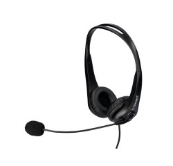 Auricular q-connect biaural diadema con microfono y control de volumen conexion usb cable de 2m color negro