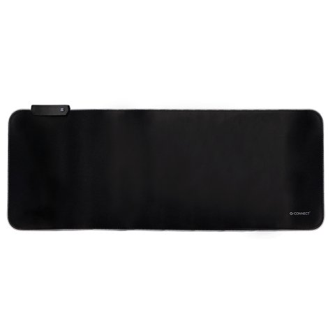 Alfombrilla para raton q-connect xxl iluminacion led conexion usb color negro 800x300x4 mm