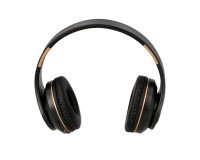 Auricular q-connect bluetooth diadema ajustable y plegable con microfono alcance 10 m color negro