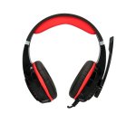 Auricular q-connect con microfono ajustable e iluminacion led color negro