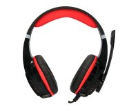Auricular q-connect con microfono ajustable e iluminacion led color negro