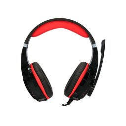 Auricular q-connect gaming con microfono ajustable e iluminacion led color negro