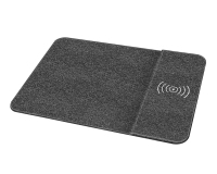 Alfombrilla para raton q-connect con cargador inalambrico color gris 300x220 mm