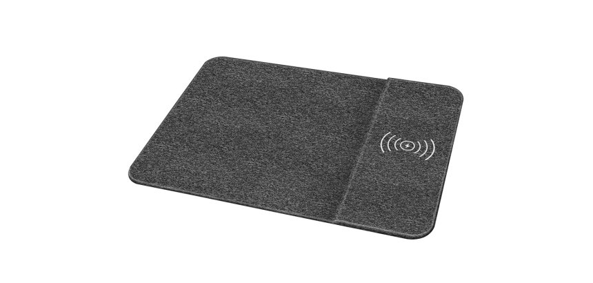 Alfombrilla para raton q-connect con cargador inalambrico color gris 300x220 mm