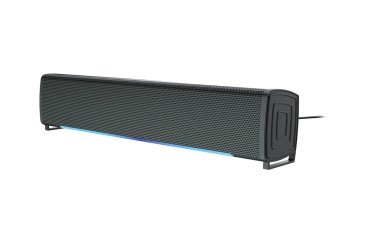 Barra de sonido q-connect para pc con iluminación led color negro