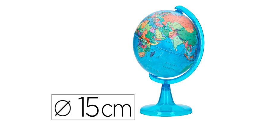 Globo terraqueo liderpapel mapa politico diametro 15 cm