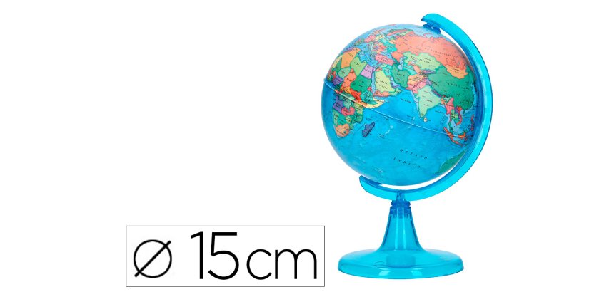 Globo terraqueo liderpapel mapa politico diametro 15 cm
