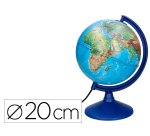 Globo terraqueo liderpapel con luz fisico y politico diametro 20 cm