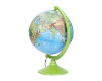 Globo terraqueo liderpapel con luz fisico y politico diametro 26 cm