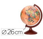 Globo terraqueo liderpapel con luz fisico y politico estilo antiguo diametro 26 cm