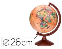 Globo terraqueo liderpapel con luz fisico y politico estilo antiguo diametro 26 cm
