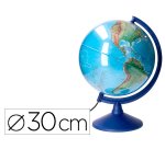 Globo terraqueo liderpapel con luz fisico y politico escribible diametro 30 cm