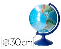 Globo terraqueo liderpapel con luz fisico y politico escribible diametro 30 cm