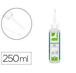 Aceite lubricante q-connect para destructora de documentos bote de 250 ml