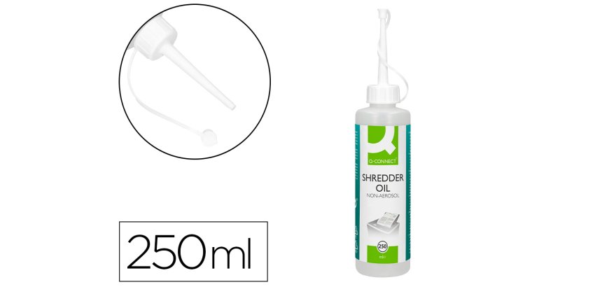 Aceite lubricante q-connect para destructora de documentos bote de 250 ml