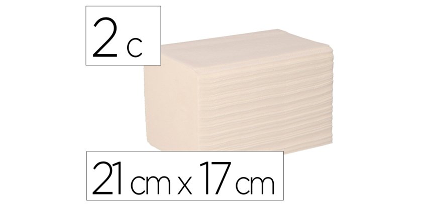 Servilleta bunzl greensource celulosa blanca plegado zig-zag 2 capas 21x17 cm caja de 9000 unidades