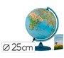 Globo terraqueo nova rico con luz safari base y meridiano color azul diametro 25 cm