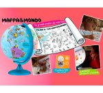 Globo terraqueo nova rico con luz infantil mappa&mondo base y meridiano color azul diametro 25 cm