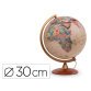 Globo terraqueo nova rico con luz colombo relieve base de madera y meridiano de plastico 30 cm diametro