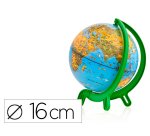 Globo terraqueo nova rico mini giacomino base de plastico alta resistencia 16 cm diametro
