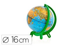 Globo terraqueo nova rico mini giacomino base de plastico alta resistencia 16 cm diametro
