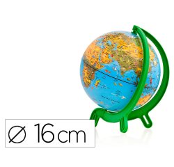 Globo terraqueo nova rico mini giacomino base de plastico alta resistencia 16 cm diametro