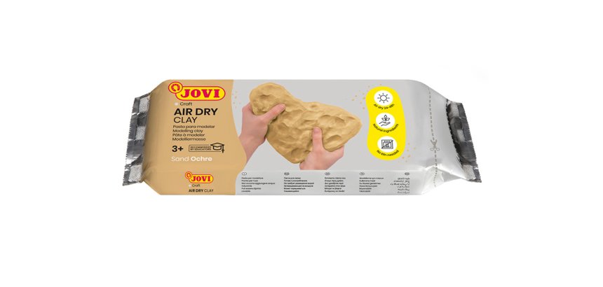 Pasta para modelar jovi air dry clay 250 g color ocre