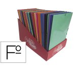 Carpeta gomas solapas saro carton folio colores surtidos
