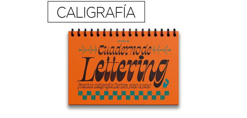 Cuaderno rubio lettering caligrafia practica curioos paso a paso encuadernacion espiral tapa dura 212 paginas