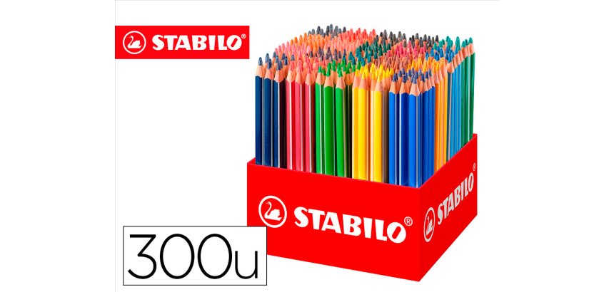 Lapices de colores stabilo trio az school pack de 300 unidades surtidas 20 colores