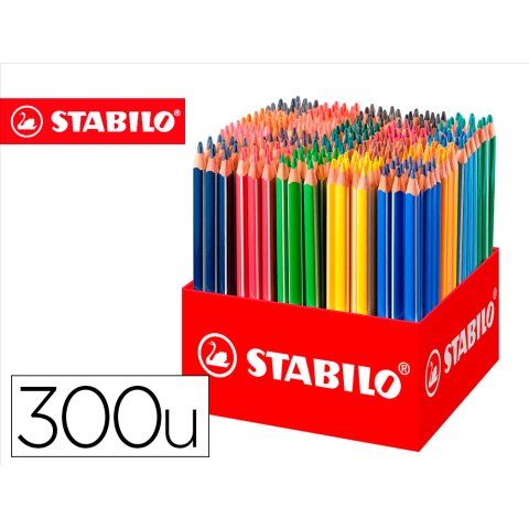 Lapices de colores stabilo trio az school pack de 300 unidades surtidas 20 colores